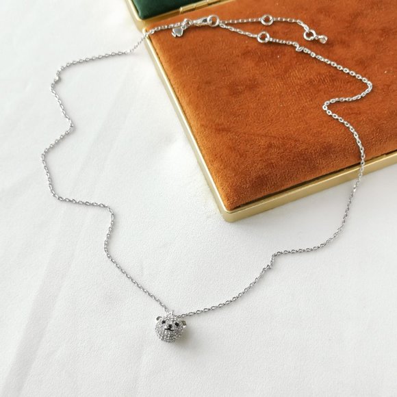 Kate Spade Arctic Friends Polar Bear Pave Pendant Necklace - Picture 3 of 5